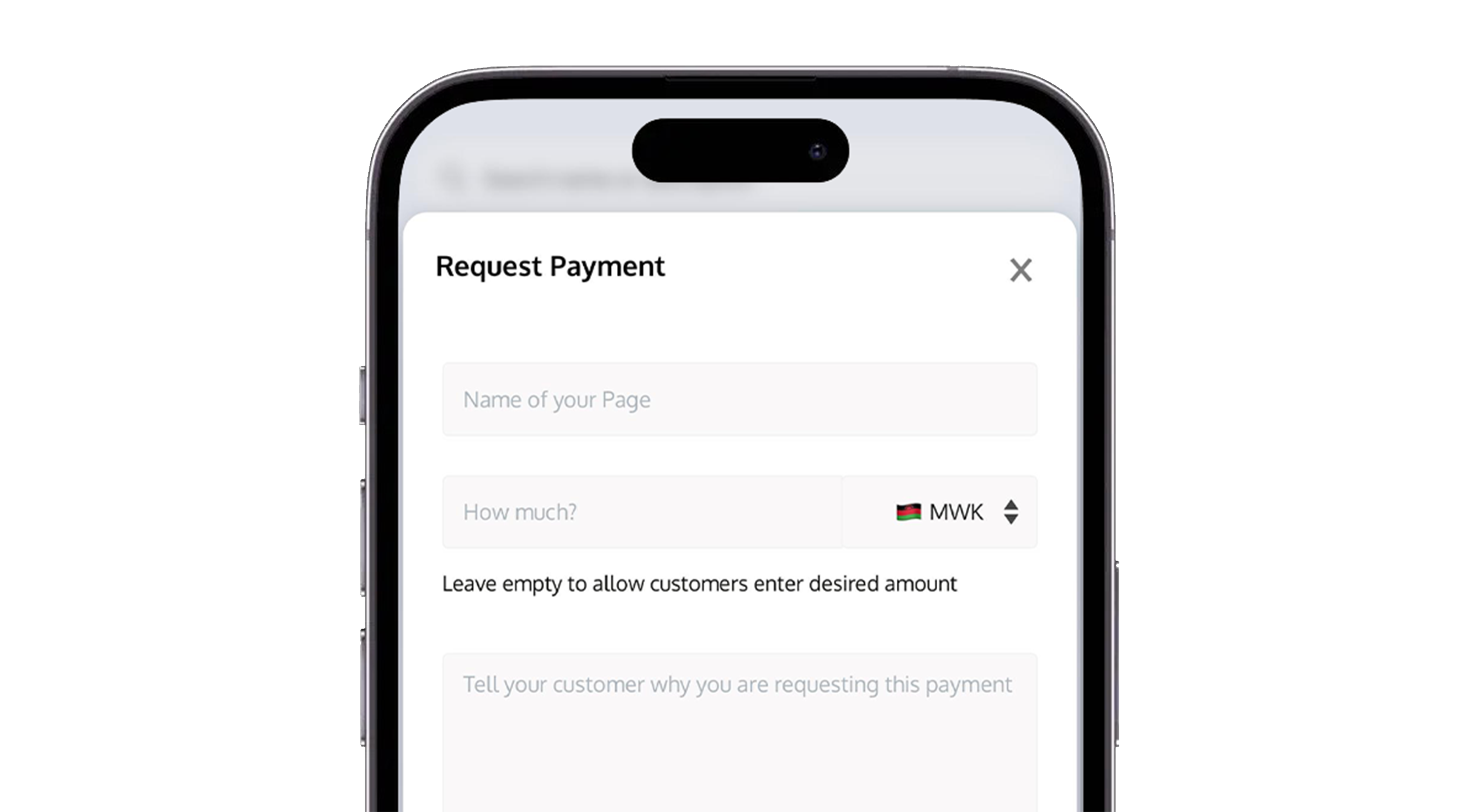 Smartphone showing Yoco payment page